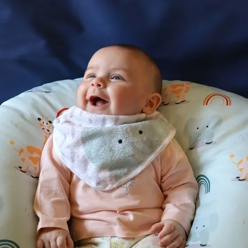 Bavoir Triangulaire Personnalisable en Coton - Dès 25 unités