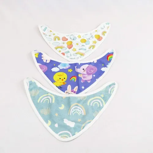 Bavoir Triangulaire Personnalisable en Coton - Dès 25 unités