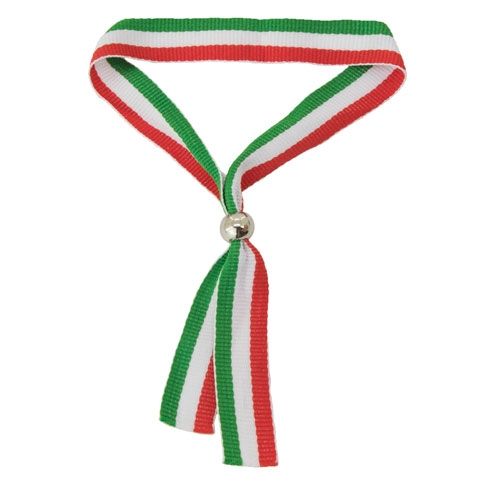 Bracelet Ajustable Drapeau Italie Personnalisable - Polyester 15mm
