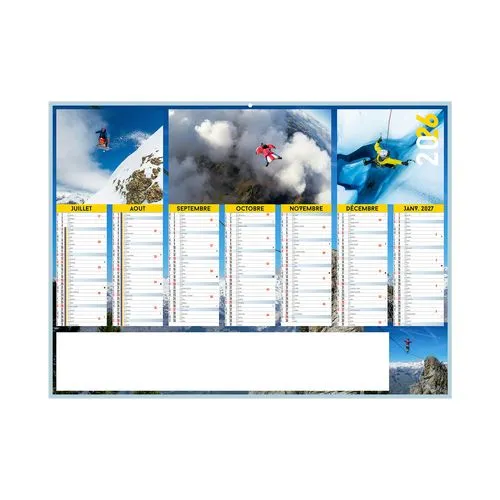 ADRENALINE 2026 - MIDI 430 x 335 mm - LEGER 400G - SANS MARQUAGE - 1 TROU EN TETE