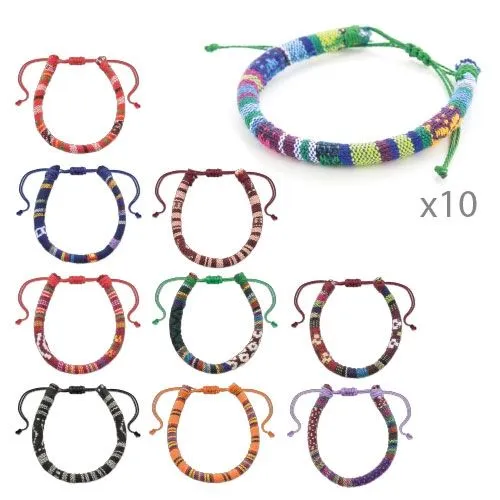 LOT DE 10 BRACELETS "FRIENDSHIP"