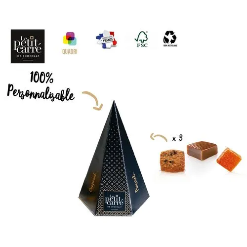 Pyramide 3 Gourmandises Bio - Coffret Cadeau Personnalisable