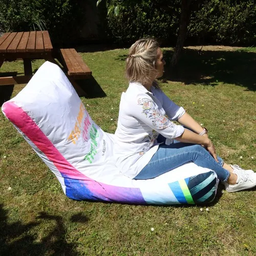 Pouf 1 Place Éco-Responsable RPET Personnalisable par Sérigraphie