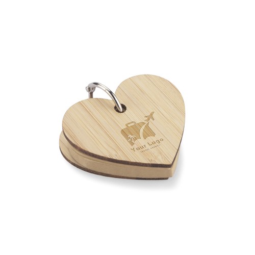 Bloc-notes repositionnables avec porte-clés bambou personnalisable