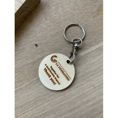 Porte-clés en Chêne Français Personnalisable - Fabrication Solidaire