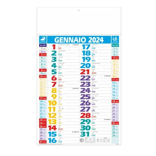 Calendrier Triméstriel Néerlandais Personnalisable - 28,8x47 cm