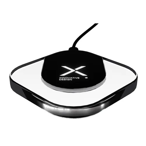 Chargeur sans fil 15W transparent avec logo LED personnalisable