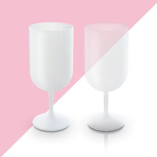 Verre à pied plastique réutilisable 18 cl personnalisable - Fabrication FR