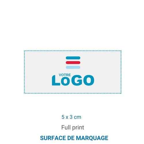 Sticker RECTANGULAIRE blanc (INT/EXT) 5x2cm