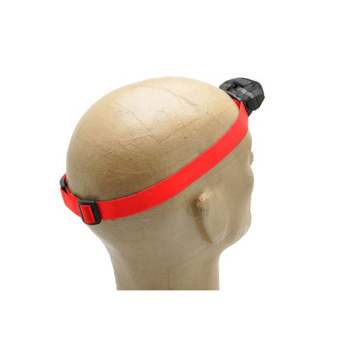 Bandeau élastique rouge 2,5cm pour lampe frontale 3W personnalisable