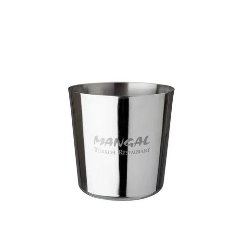 Tasse de service en inox poli personnalisable - Dès 48 unités