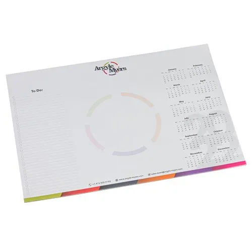 Sous-main publicitaire A2 25 feuilles personnalisable