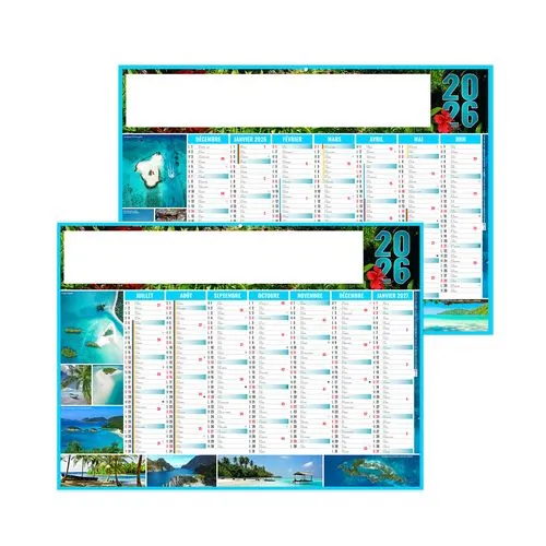 EXOTIC 2026 - MIDI 430 x 335 mm - LEGER 400G - SANS MARQUAGE - 1 TROU EN TETE