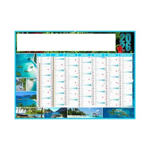 EXOTIC 2026 - MIDI 430 x 335 mm - LEGER 400G - SANS MARQUAGE - 1 TROU EN TETE