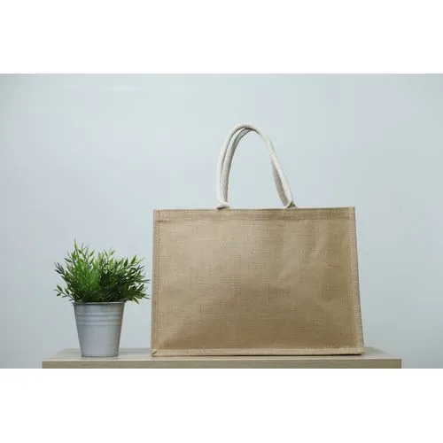 Sac Shopping en Jute Naturelle avec Anses Longues - Personnalisable