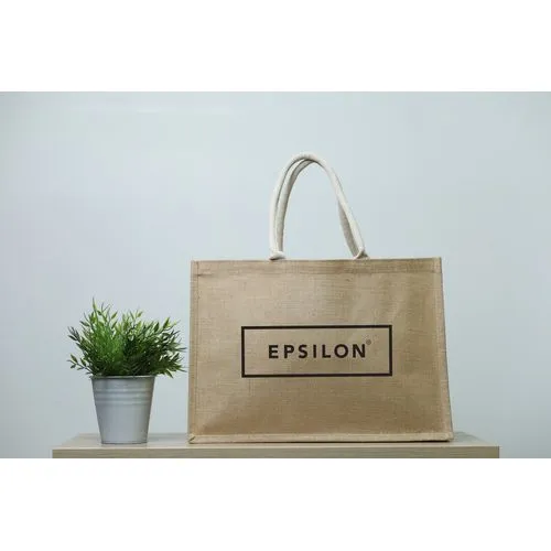 Sac Shopping en Jute Naturelle avec Anses Longues - Personnalisable