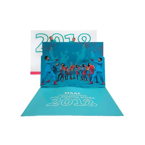 Carte de vœux à découpe laser 3D personnalisable