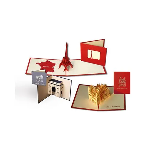 Carte de vœux à découpe laser 3D personnalisable