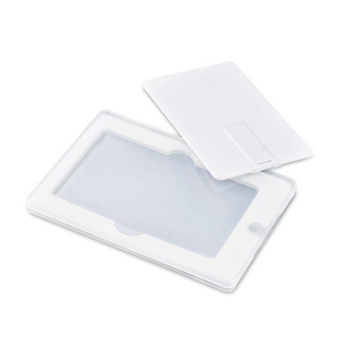 Boîte carton blanche avec fenêtre pour clé USB personnalisable