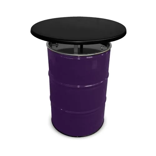Table Haute Baril 200L Colorée - Plateau Stratifié Personnalisable