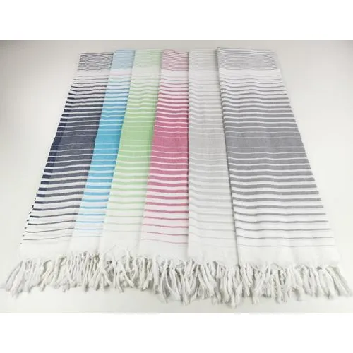 Paréo de plage personnalisé 100% coton Oeko-Tex - Tissage sur mesure