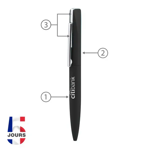 STYLO METAL STOCK NOIR FRANCE