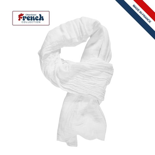 Chèche Coton Tricolore Bleu Blanc Rouge - Fabrication Française 110g
