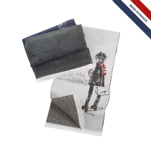 Chèche Coton Tricolore Bleu Blanc Rouge - Fabrication Française 110g