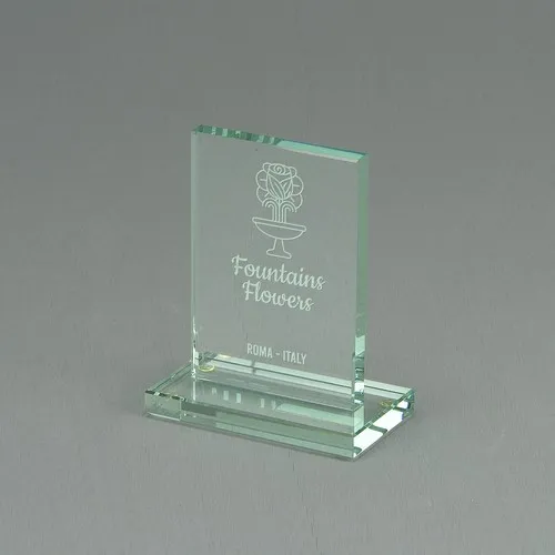 Trophée Verre Rectangulaire Vertical Personnalisable - 3 Tailles