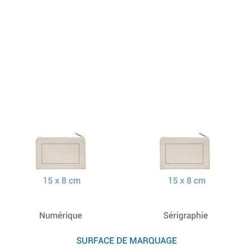 Trousse coton JAIPUR 230 Ecru / Bleu foncé