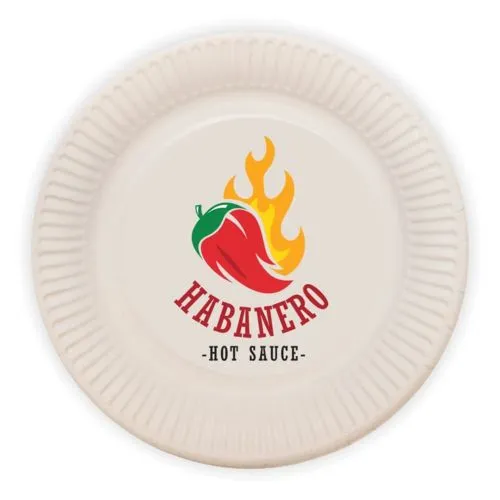 Assiette Carton Grande Taille Personnalisée - Impression Recto