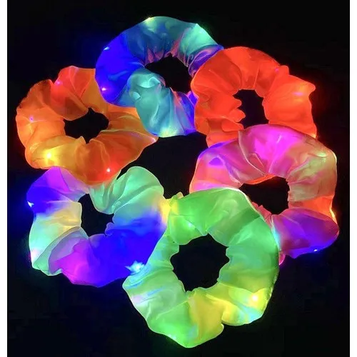 Chouchou LED lumineux personnalisable - 6 coloris assortis