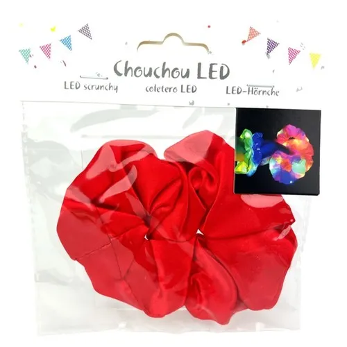 Chouchou LED lumineux personnalisable - 6 coloris assortis