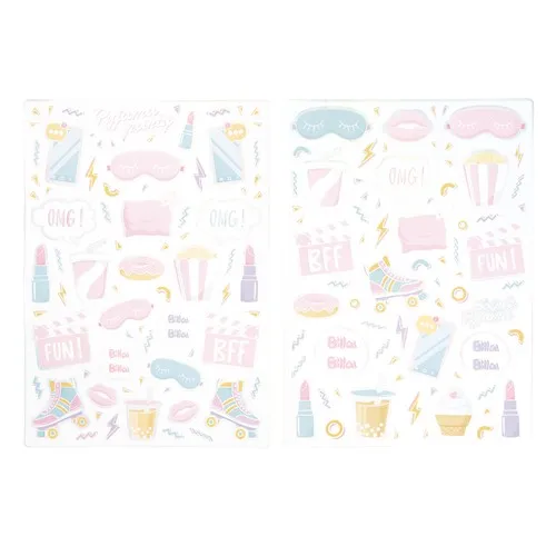 Stickers Pyjama Party - Lot de 150 autocollants décoratifs A5