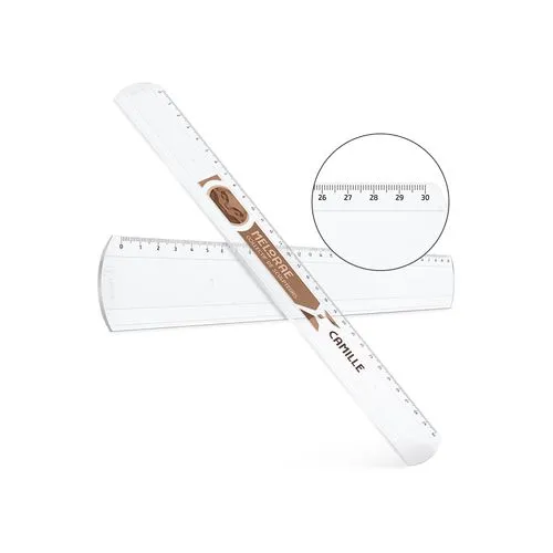 Règle Transparente 30 cm Personnalisable - Fabrication Française