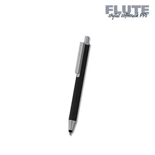 Stylo à bille tactile softtouch personnalisable - Aluminium premium