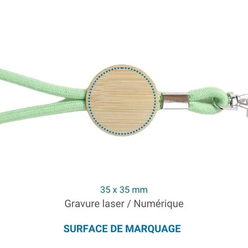 Lanyard BOIS 15 - Blanc