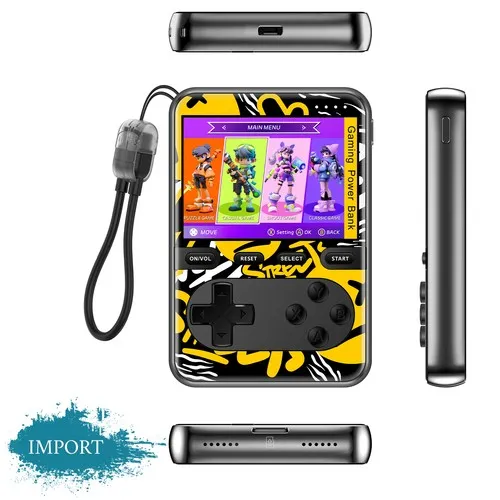 Powerbank Gaming 10 000 mAh avec Console Rétro Personnalisable