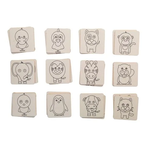 jeu de memory à colorier, animaux Colormor