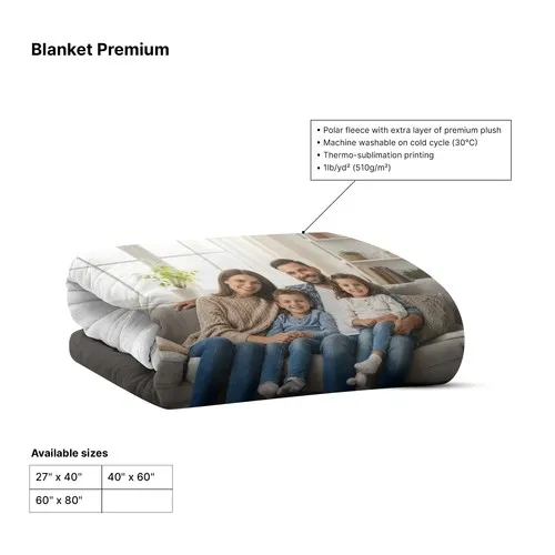 Couverture Polaire Premium Personnalisable - Densité 510 g/m²