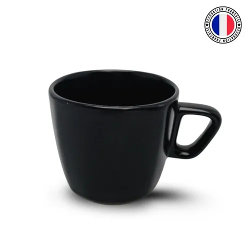 Mug Carré Noir Mat Personnalisable - Décoration Chromo Premium