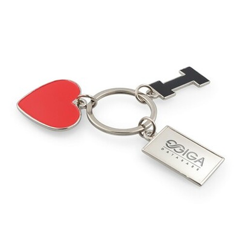 Porte-clés Métal Personnalisable "I Love" avec Écrin Cadeau