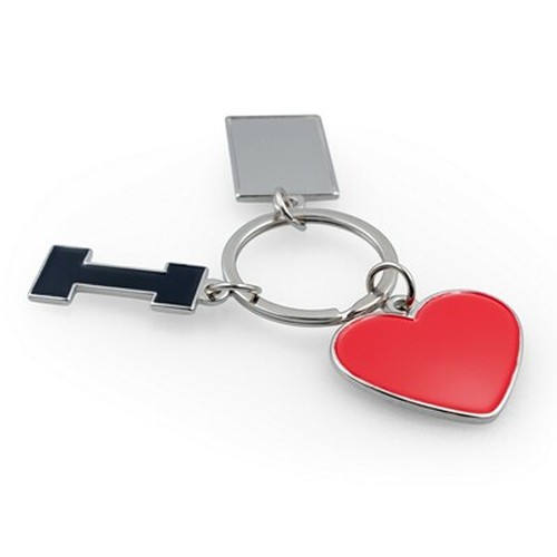 Porte-clés Métal Personnalisable "I Love" avec Écrin Cadeau