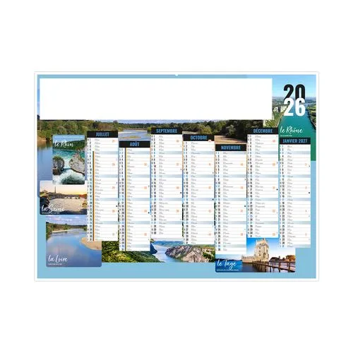NATURE 2026 - MIDI 430 x 335 mm - LEGER 400G - SANS MARQUAGE - 1 TROU EN TETE