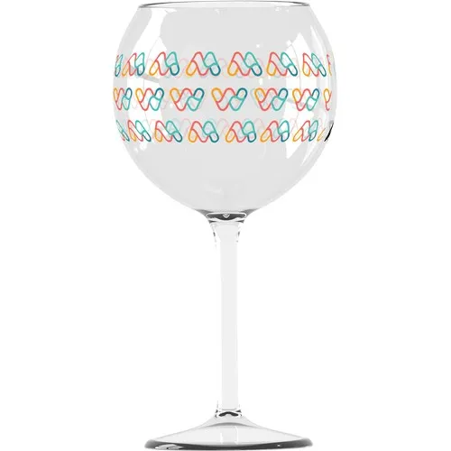 Verre à vin Pool Party 65 cL personnalisé en Tritan - Quadrichromie