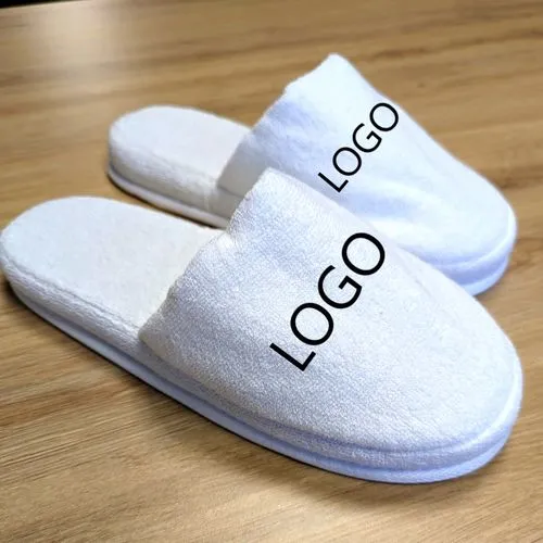 Chaussons Luxe Micro Éponge Personnalisés - Logo Brodé