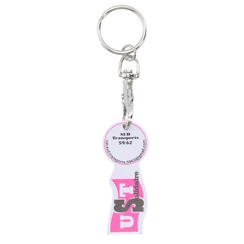 Porte-clés Jeton Aluminium Personnalisable - Mousqueton Détachable