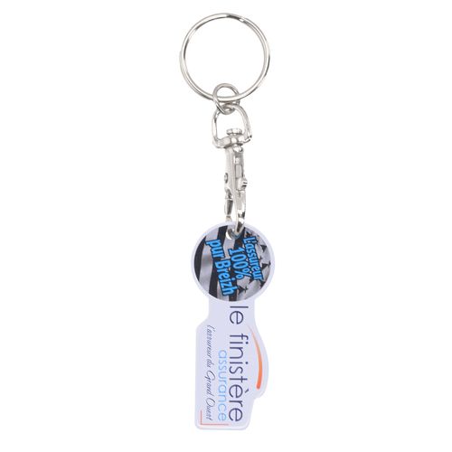 Porte-clés Jeton Aluminium Personnalisable - Mousqueton Détachable