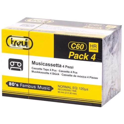 PACK DE 4 CASSETTE AUDIO 60 MINS TREVI