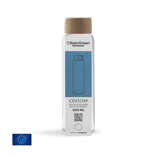 Bouteille en Verre 500ml AQUA Personnalisable - Fabrication Européenne